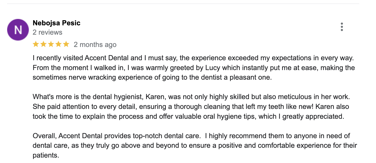 hygienist google review 2 karen nebjosa